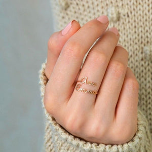 Personalized DoubIe Hera Cincin